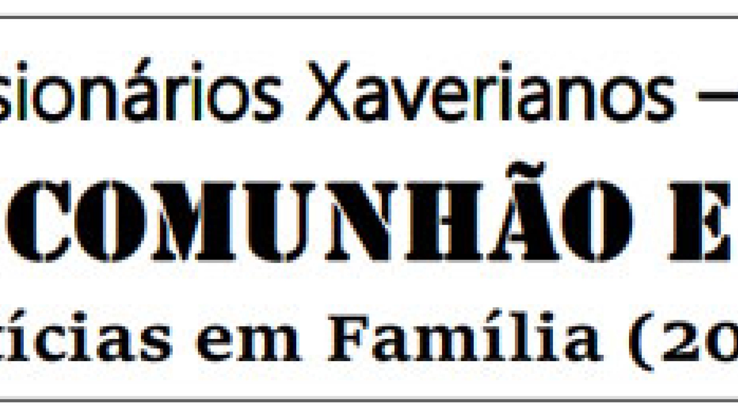 COMUNHÃO E MISSÃO n° 35