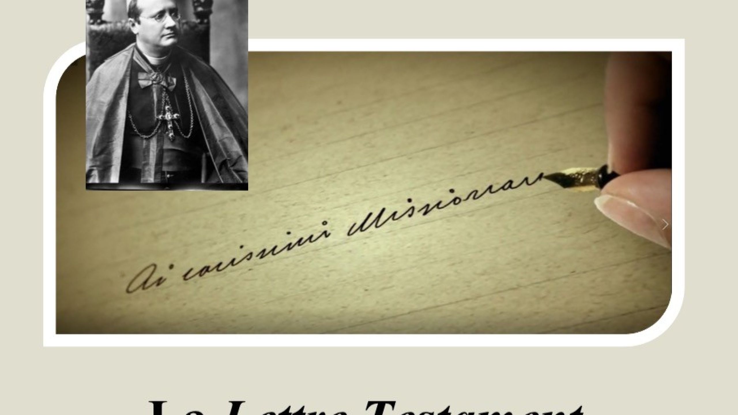 La Lettera Testamento di San Guido M. Conforti letta da p. Giacomo Spagnolo