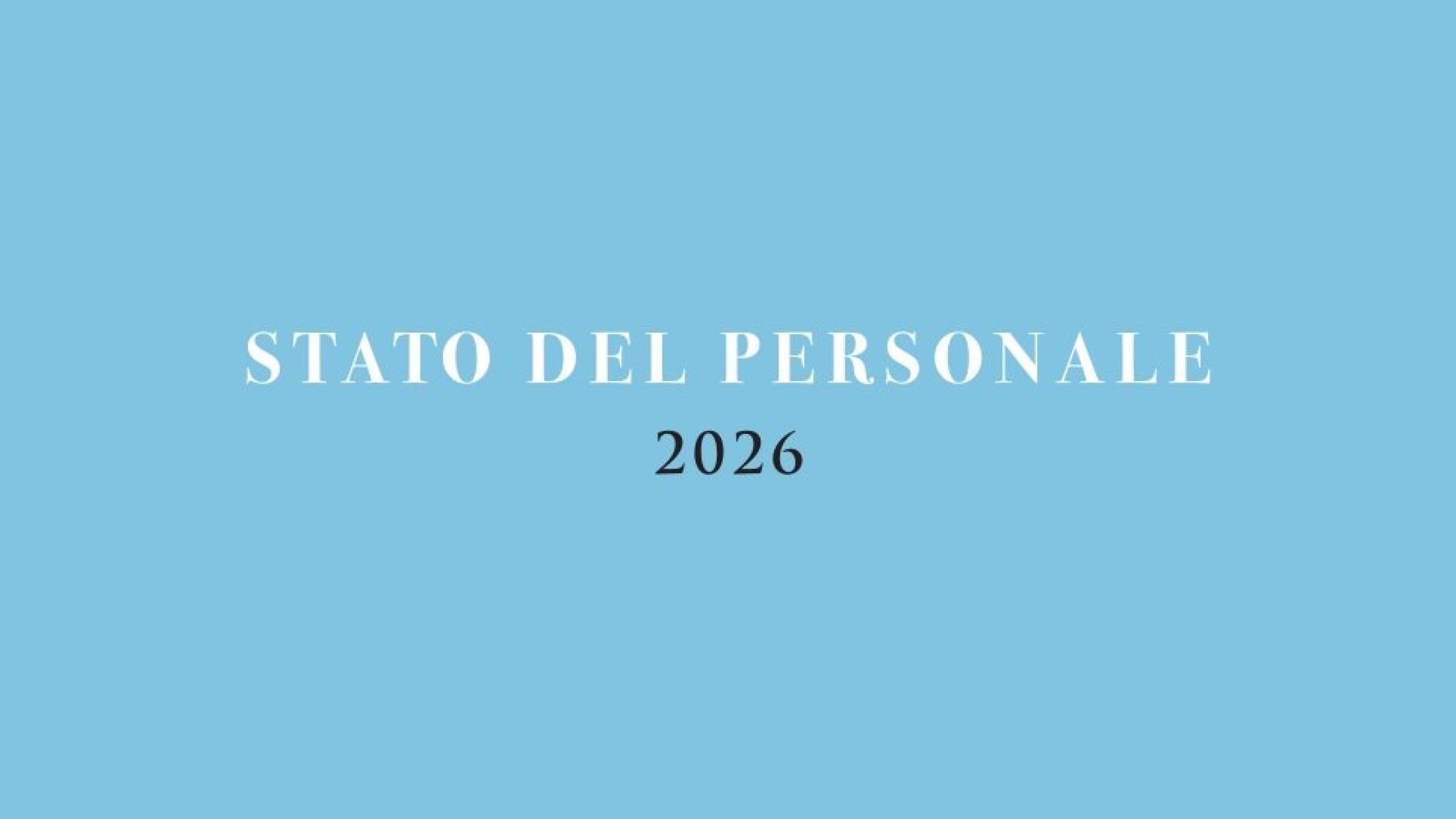 Stato del Personale 2026 -Aggiornato