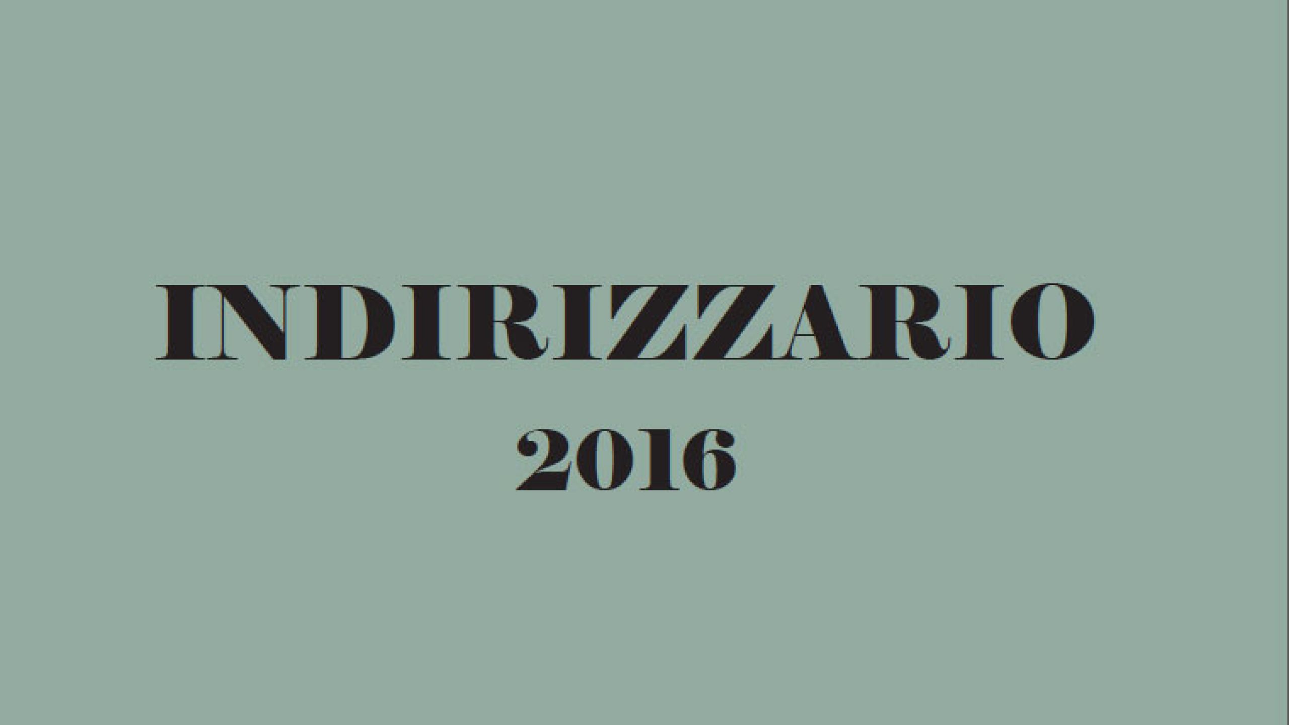 Indirizzario 2016