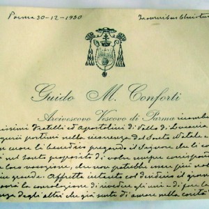 Anno Giubilare Lettera Testamento di san Guido Maria Conforti