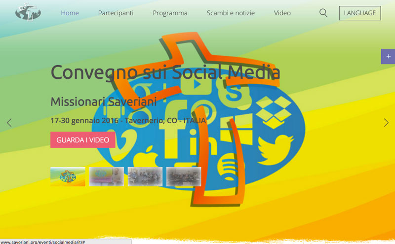 Ai partecipanti del Convegno Social-Media e Carisma saveriano del 2016 Ai partecipanti del Convegno Social-Media e Carisma saveriano del 2016