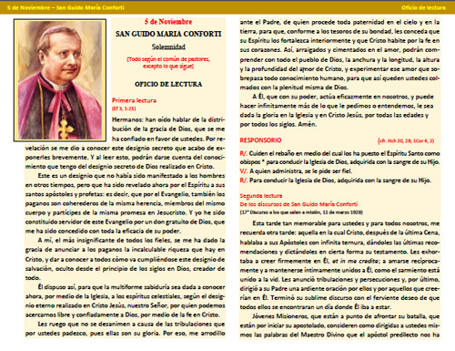 Oficio de Lectura 5 de Noviembre
