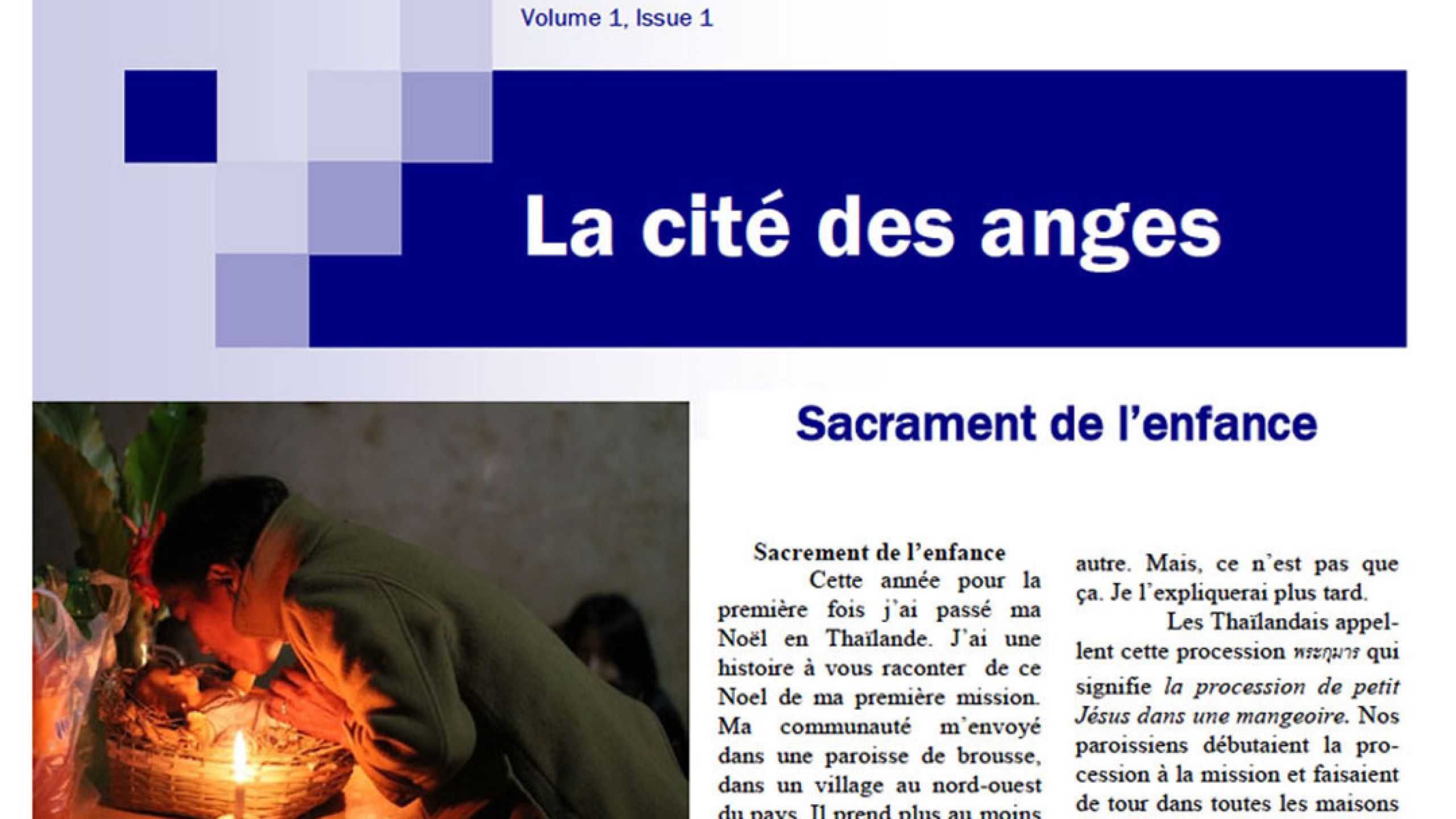 Cité des anges. Sacrement de l’enfance.