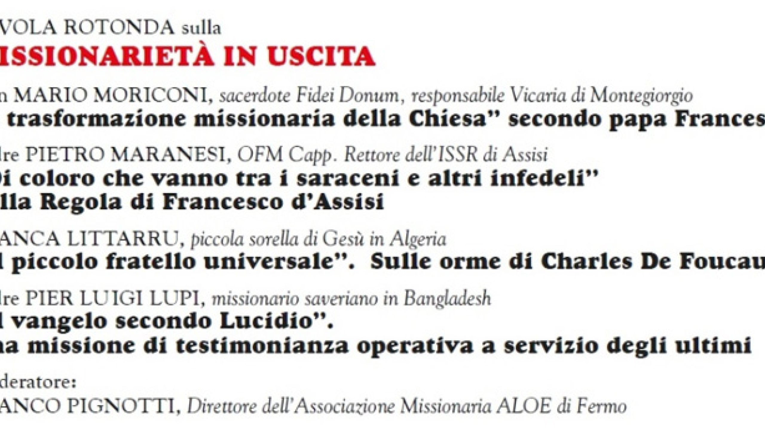 MISSIONARI SULLA SOGLIA