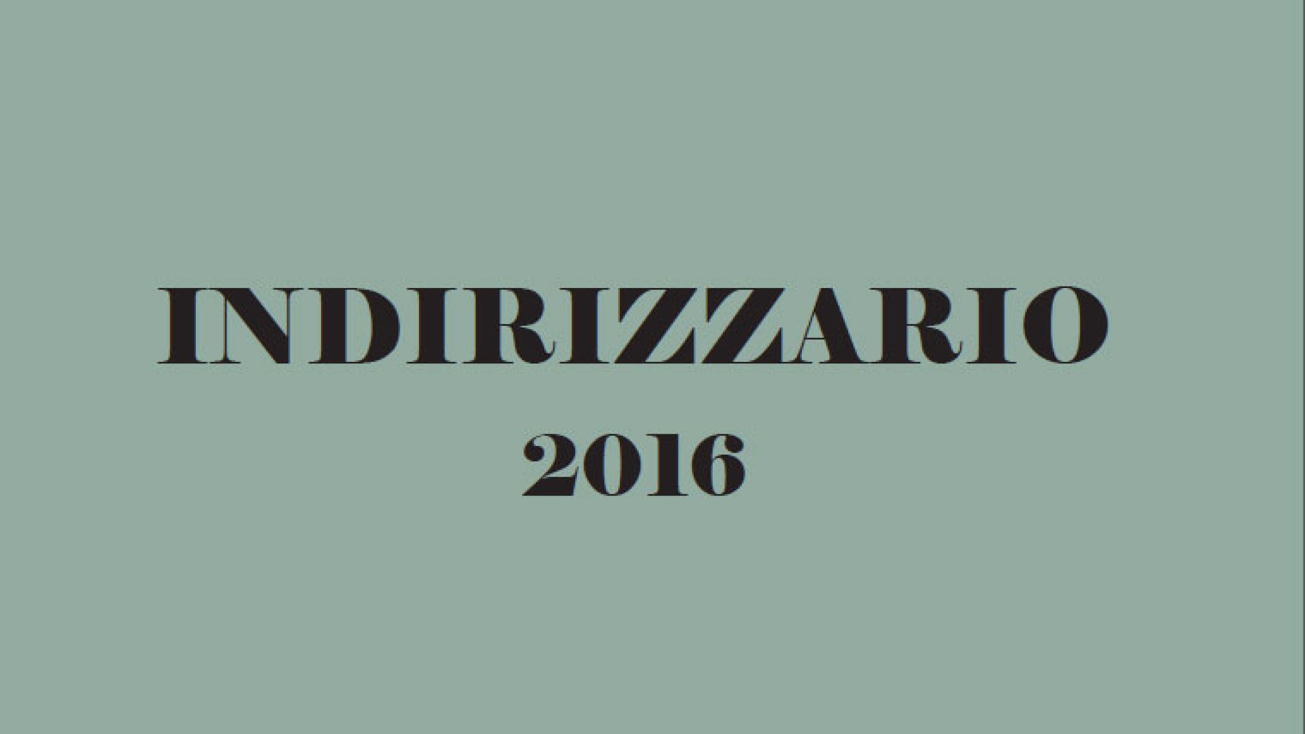 Indirizzario 2016