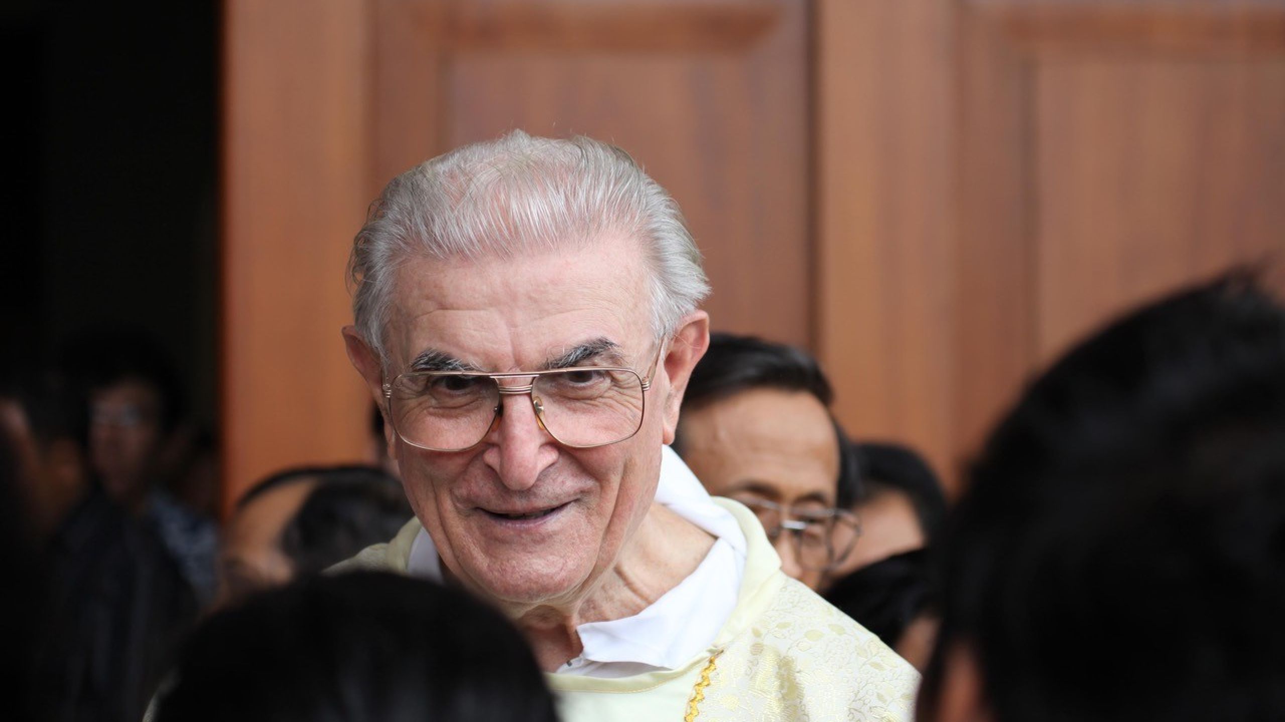 Annuncio della morte di p. Otello Pancani sx